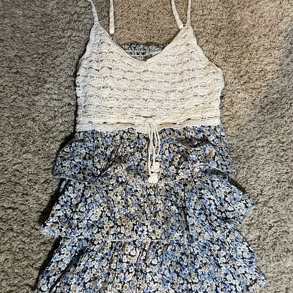 Floral Lace Tiered Dress